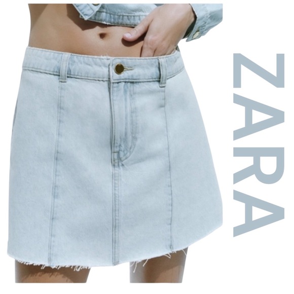 ZARA Z1975 Denim Mini Skirt, Size S. - Picture 1 of 9